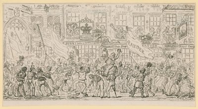 Scene of London life by English School