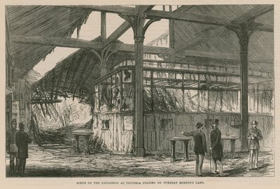 Scene of the Explosion at Victoria Station on Tuesday Morning Last, 1884 by English School