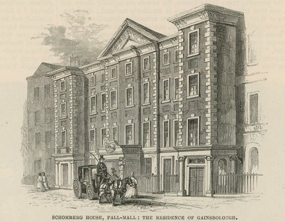 Schomberg House, Pall Mall, London, the Residence of Thomas Gainsborough by English School