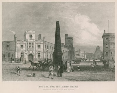 School for the Indigent Blind, and Bethlehem Hospital, St Georges Field, Southwark by English School