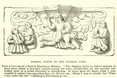 School scene in the Middle Ages by English School