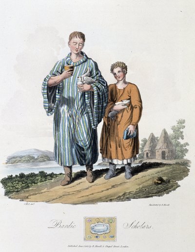 Schoolboy and his master - in 