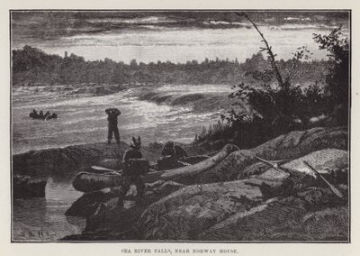 Sea river falls, near Norway House by English School