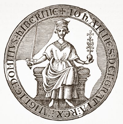 Seal of King John to the Magna Carta by English School