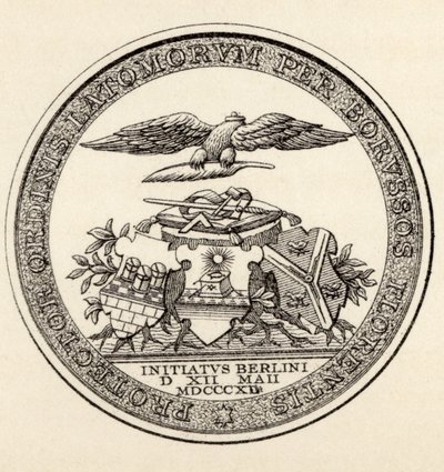 Seal of the Masons of Berlin, 1812, from 