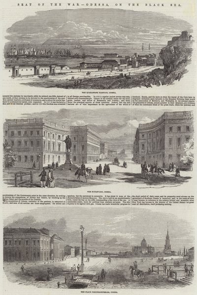 Seat of the War, Odessa, on the Black Sea by English School