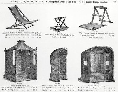 Seats and arbours from the Oetzmann & Co. catalogue by English School
