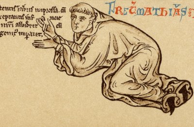 Self Portrait Kneeling at the Feet of the Virgin and Child (detail) by English School