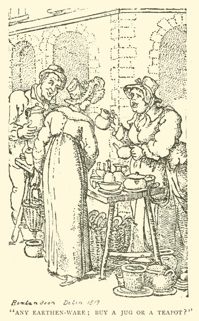 Seller of Earthenware by English School