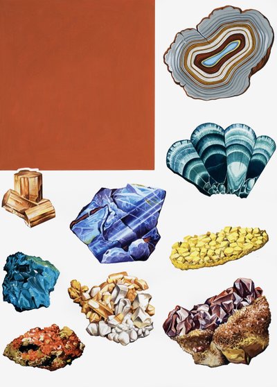 Semi-precious Stones Montage by English School