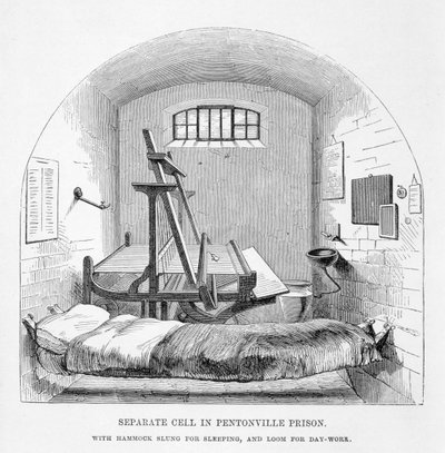 Separate Cell in Pentonville Prison, from The Criminal Prisons of London and Scenes of Prison Life by Henry Mayhew and John Binny, 1862 by English School