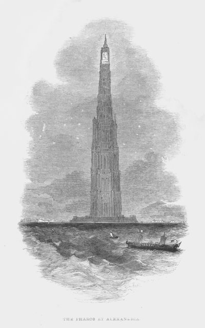 Seven Wonders Of The Ancient World: The Pharos At Alexandria by English School