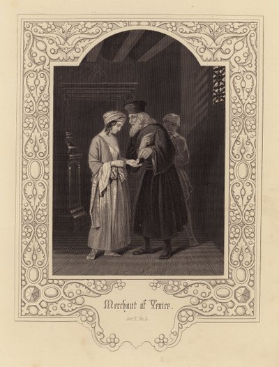 Shakespeare: Merchant of Venice, Act 2, Scene 5 by English School