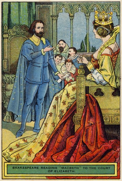 Shakespeare Reading Macbeth to the Court of Elizabeth by English School