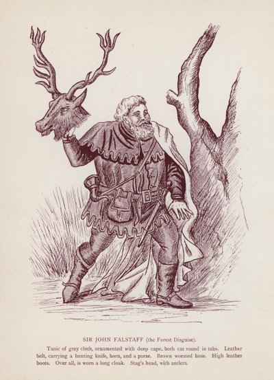 The Merry Wives of Windsor: Sir John Falstaff, the Forest Disguise by English School