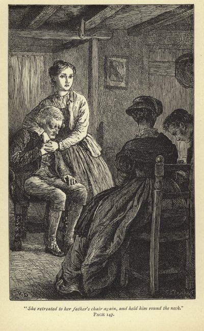 She retreated to her fathers chair again, and held him round the neck by English School