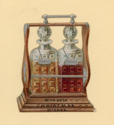 Sherry and Port Wine, as Christmas Greetings by English School