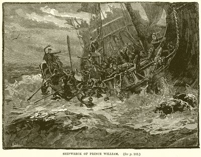 Shipwreck of Prince William by English School