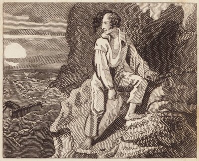 Shipwrecked Mariner by English School