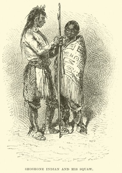 Shoshone Indian and his Squaw by English School