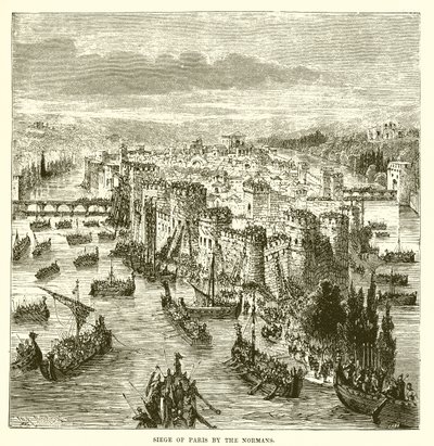 Siege of Paris by the Normans by English School