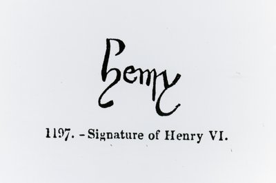 Signature of Henry VI by English School