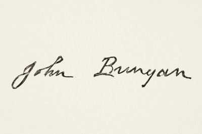 Signature of John Bunyan, from The National and Domestic History of England by William Hickman Smith Aubrey, Published London, c.1890 by English School