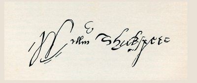 Signature of William Shakespeare, from 