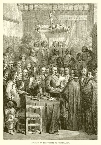 Signing of the Treaty of Westphalia by English School