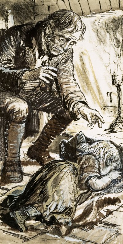 Silas Marner and Eppie by English School