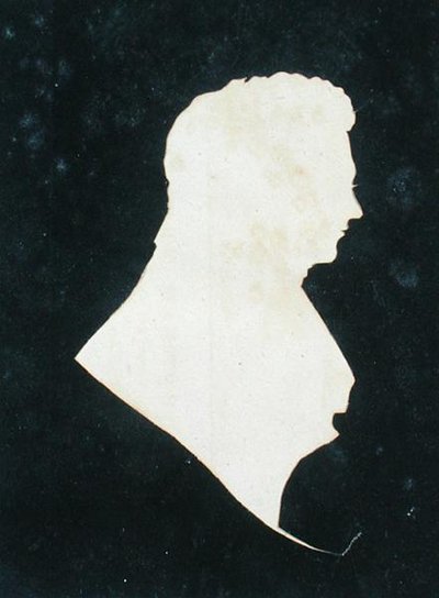 Silhouette of Michael Faraday (1800-79) from His Own Scrapbook by English School