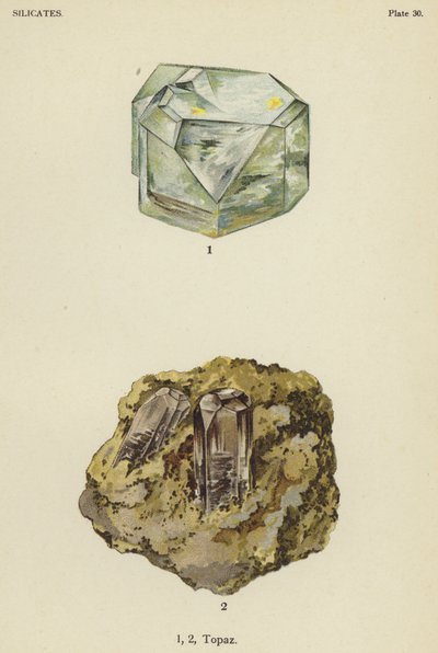 Silicates, topaz by English School