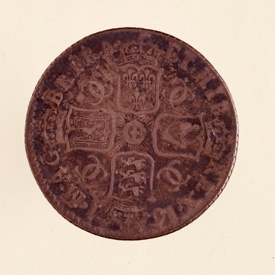 Silver English Groschen, Reign of King Charles II of England (1630-1685) 1671. Diam. 2.4 cm Naples, Museo Archeologico by English School