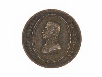 Silver medal commemorating the death of the Duke of Wellington, 1852 by English School