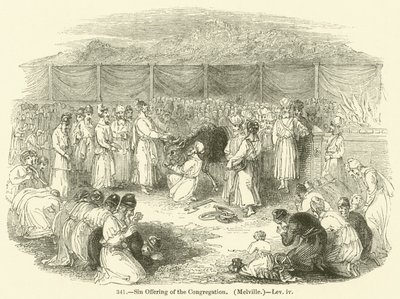 Sin Offering of the Congregation, Melville, Leviticus iv by English School