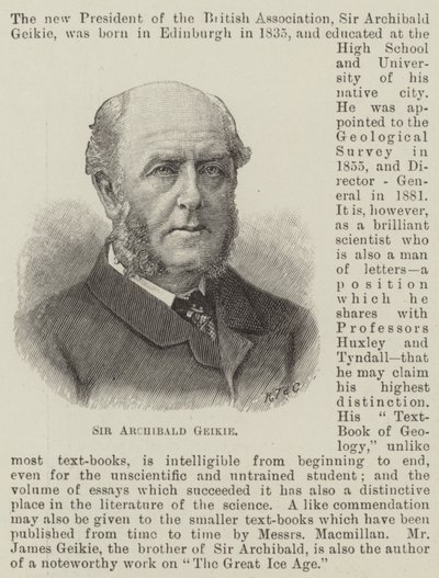 Sir Archibald Geikie by English School