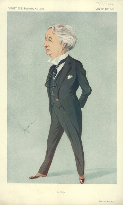 Sir Charles Wyndham, 7 January 1914, Vanity Fair Cartoon by English School