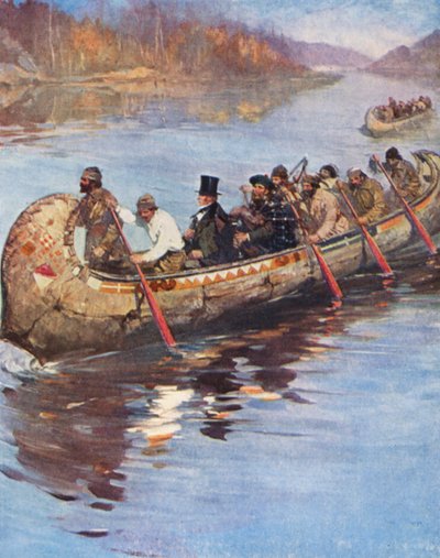 Sir George Simpson on his tour of inspection from Hudson Bay to the Pacific Coast by English School