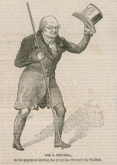 Sir Isambard Brunel as He Appeared During His Progress Through the Tunnel by English School