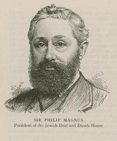Sir Philip Magnus, President of the Jewish Deaf and Dumb Home by English School