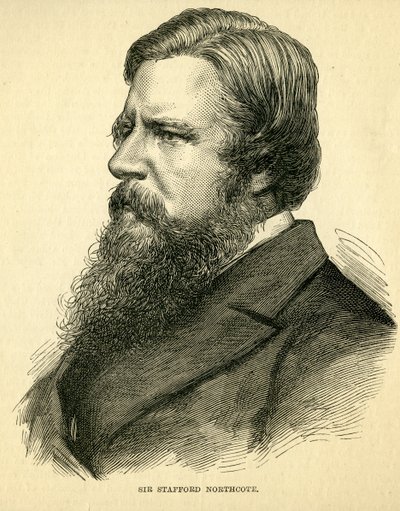 Sir Stafford Northcote, 1st Earl of Iddesleigh (1818-87) by English School