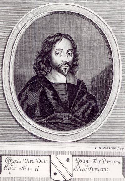 Sir Thomas Browne, Engraved by Frederick Hendrick van Hove by English School