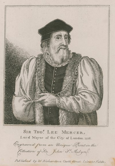 Sir Thomas Leigh, Mercer, Lord Mayor of London 1558 by English School