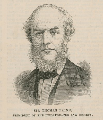 Sir Thomas Paine, President of the Incorporated Law Society by English School