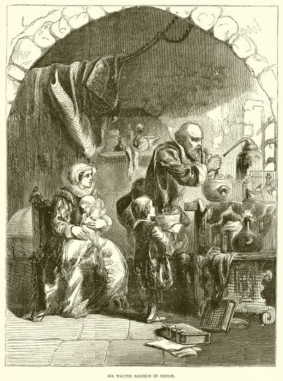 Sir Walter Raleigh in Prison by English School