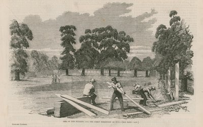 Site of the building for the Great Exhibition of 1851 by English School