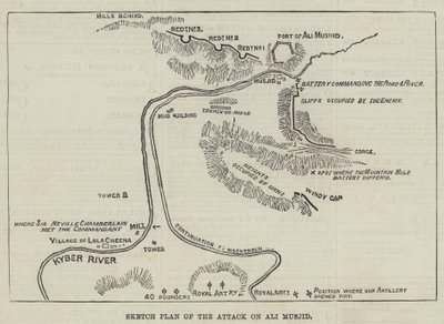 Sketch Plan of the Attack on Ali Musjid by English School