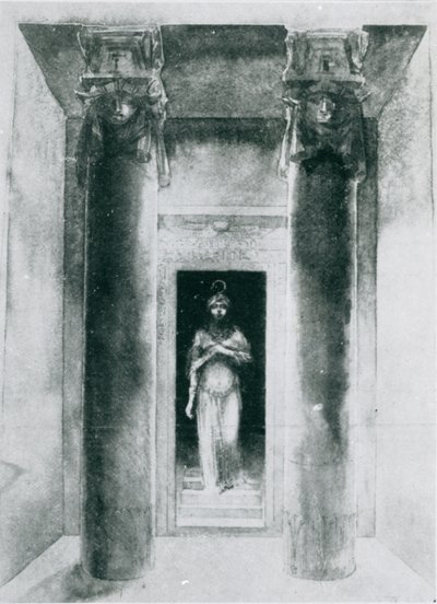 Sketch of Moina Mathers (1865-1928) in the role of the High Priestess Anari, working the Rites of Isis, Paris, 1899 by English School