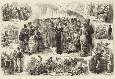 Sketches at Ascot by English School
