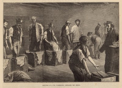Sketches at a Tea Warehouse: Refilling the Chests by English School